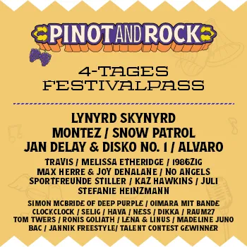 Bild: Pinot and Rock - 4-Tages-Festivaltickets