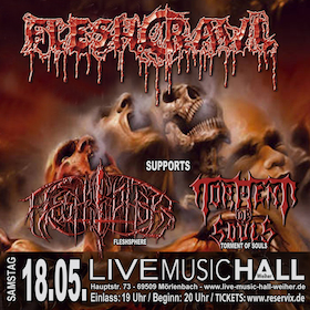 Fleshcrawl - Support: Fleshsphere, Torment Of Souls