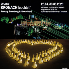 Bild: KRONACH leuchtet - Tagesticket - Ticket an einem Tag nach Wahl einlösbar - 2025 - Eintagesticket - 25.04.2025 - 03.05.2025