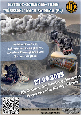 Sonderzugfahrten mit dem Lausitzer Dampflok Club e.V.