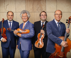 Bild: Kodály Quartett - mit Attila Falvay, Ferenc Bangó, János Fejérvári und György Éder