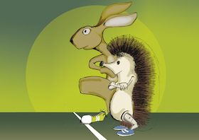 Bild: Hase und Igel