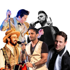 Bild: Our Tribute to Elvis - Finale - mit Gordon Davis, Toni Cardone, Kevin Löhr, Christian Gutsch und Rami Aslan