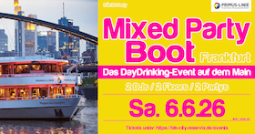 Bild: Mixed Party Boot Frankfurt - Das DayDrinking Event auf dem Main