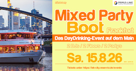 Bild: Mixed Party Boot Frankfurt - Das DayDrinking Event auf dem Main