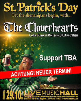 Bild: The Cloverhearts + Support - Finest Folk-Punk-Rock ever!