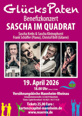 Bild: GlücksPaten Benefizkonzert - Sascha im Quadrat