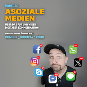 Bild: Dominik „Dodokay" Kuhn - mit „Asoziale Medien – Über das Für und Wider digitaler Kommunikation"