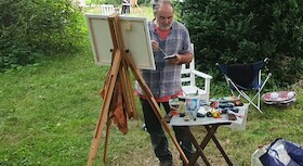 Bild: Workshop: "Unter freiem Himmel" - Malen mit Acryl an der Staffelei mit Frank Toussaint