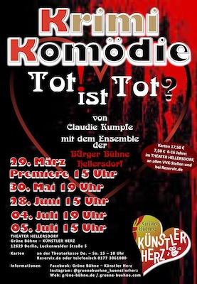 Bild: Tot ist Tot - Kriminalkomödie - Eine Komödie der Bürgerbühne Künstler Herz