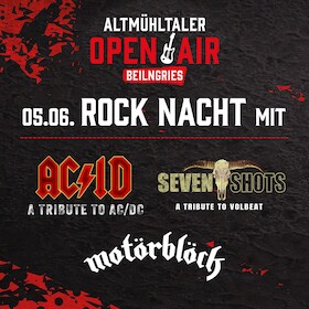 Bild: Tribute ROCK NACHT mit SEVEN SHOTS / AC/ID /  MOTÖRBLÖCK