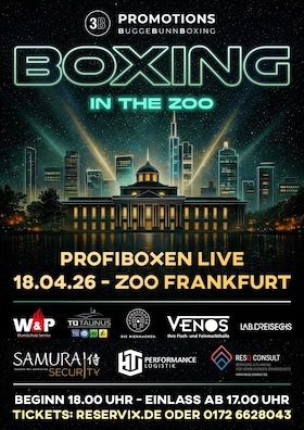 Bild: BOXEN LIVE - PROFI FIGHTNIGHT ! Zoogesellschaftshaus Frankfurt