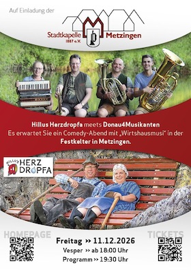 Bild: Hillus Herzdropfa meets Donau4Musikanten - Wirtshausmusik im Kleinsten und vom Feinsten!