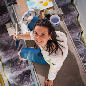 Bild: Kunst-Workshop mit Debora Weisser - Papier, Tinte und Materialkombination im kreativen Atelier