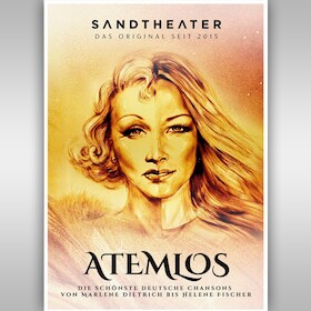 Bild: ATEMLOS – deutsche Hits in Sand gemalt