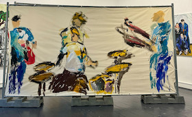 Bild: Erold Sommer - Live in Farbe - Figurative Malerei / Multimedia Performance - Bei Licht die Werke bewundern