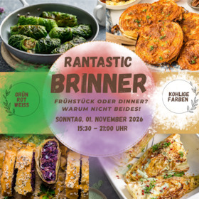 Bild: Rantastic Brinner – Breakfast meets Dinner- Grün- Rot- Weiß - Kohlige Farben auf dem Büffet