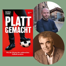 Bild: Plattgemacht - Wie der Westen den ostdeutschen Fußball zerstörte | Mathias Liebing mit Fußballstar Frank Engel im Gespräch