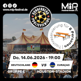 Bild: Public Viewing am Donnerberg – Deutschland vs. Curaçao – Eröffnungsspiel mit SPT-Legenden Talk