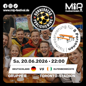 Bild: Public Viewing am Donnerberg – Deutschland vs. Elfenbeinküste – Der  Sparkassen Familientag mit Victoria Kern als Helene Fischer