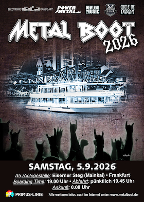 Bild: Das MetalBoot - Deine MetalParty auf dem Main! - MetalBoot Nr. Zwei 2026