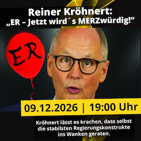 Bild: Reiner Kröhnert: „ER – Jetzt wird's MERZwürdig!“ | Magdeburg | machwerk - Reiner Kröhnert: „ER – Jetzt wird’s MERZwürdig!“ | Magdeburg | machwerk