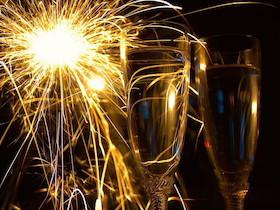 Bild: Silvesterparty "all inclusive" - in der dekorierten Börse Coswig