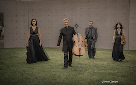 Bild: Minguet Quartett - Ulrich Isfort – 1. Violine; Annette Reisinger – 2. Violine;    Aida-Carmen Soanea – Viola; Matthias Diener – Violoncello