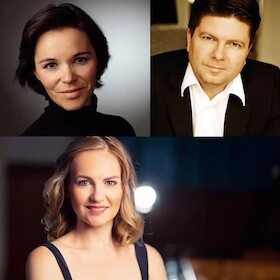 Bild: Maria Backhaus (Sopran), Clemens Morgenthaler (Bariton) und Hanna Bachmann (Klavier)