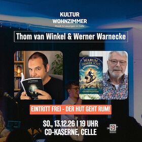 Bild: Thom van Winkel & Werner Warnecke: Lesung zwischen Welten - Wohnzimmerkonzert in Halle 13