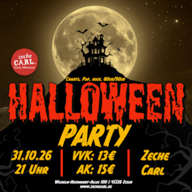 Bild: HALLOWEEN PARTY 2026 - “Halloweenparty in allen Hallen“
