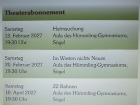 Bild: Theaterabonnement 2026/27