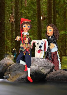 Bild: Kasper und Bello retten den Wald - Handpuppenspiel für Kinder ab vier Jahren