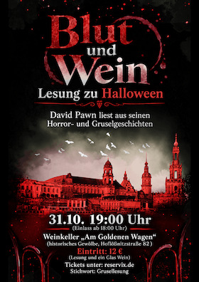 Bild: „Blut und Wein“  Lesung zu Halloween - Grusellesung