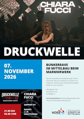 Bild: Events im Mittelbau beim Marmorwerk - Bunker Rave - Druckwelle