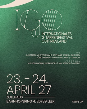 Bild: 1. internationales Gitarrenfestival Ostfriesland - Gitarrenfestival - Workshop "Modern Classical Guitar"