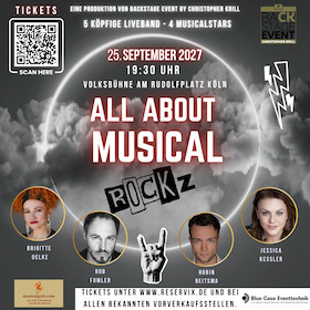 Bild: All about Musical - Rockz - mit Jessica Kessler, Brigitte Oelke, Rob Fowler und Robin Reitsma