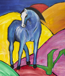 Bild: Motiv: Expressionismus – Blaues Pferd