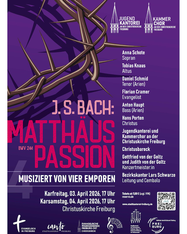 J.S. Bach: Matthäuspassion BWV 244 von vier Emporen