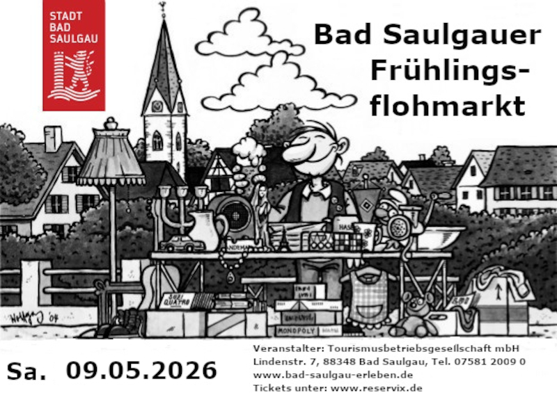 Großer Bad Saulgauer Frühlingsflohmarkt Samstag 09.05.2026