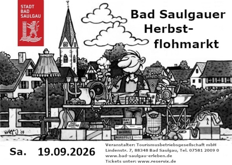 Großer Bad Saulgauer Herbstflohmarkt Samstag 19.09.2026