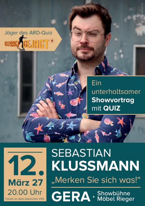 Sebastian Klussmann - Merken Sie sich was! - "Merken Sie sich was!" Showvortrag mit Witz und Quiz