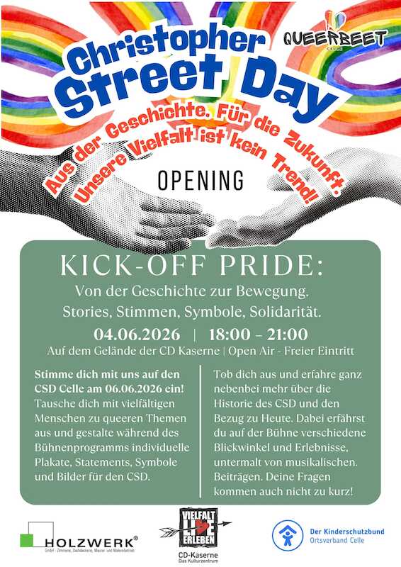 Kick-Off Pride - Auftakt zum Christopher Street Day am 06.06.2026