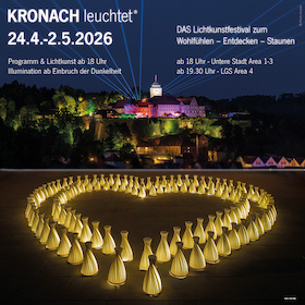 Bild: KRONACH leuchtet - Tagesticket - 2026 - Lichtmagie vom 24. April bis 02. Mai 2026