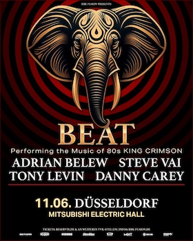 Bild: BEAT - Performing the Music of the 80's King Crimson - ADRIAN BELEW und TONY LEVIN & STEVE VAI und DANNY CAREY