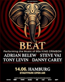 Bild: BEAT - Performing the Music of the 80's King Crimson - ADRIAN BELEW und TONY LEVIN & STEVE VAI und DANNY CAREY