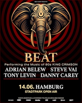 Bild: VIP Package - BEAT - Performing the Music of the 80's King Crimson - ADRIAN BELEW und TONY LEVIN & STEVE VAI und DANNY CAREY