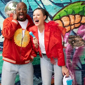 Bild: Annie Heger & Yared Dibaba - Op de Fründschop!