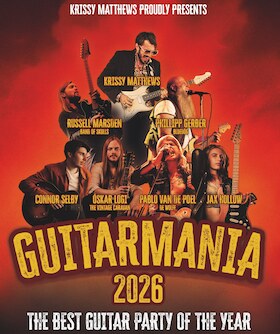 Bild: Krissy Matthews GUITARMANIA 2026 - feat. Russell Marsden, Pablo Van De Poel, Oskar Logi, Jax Hollow, Connor Selby, Philipp Gerbe