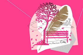 Bild: Rilke im Park - Malerischer Spaziergang